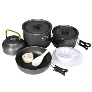 Aplusliving-16Pcs Camping Cookware Set Outdoor