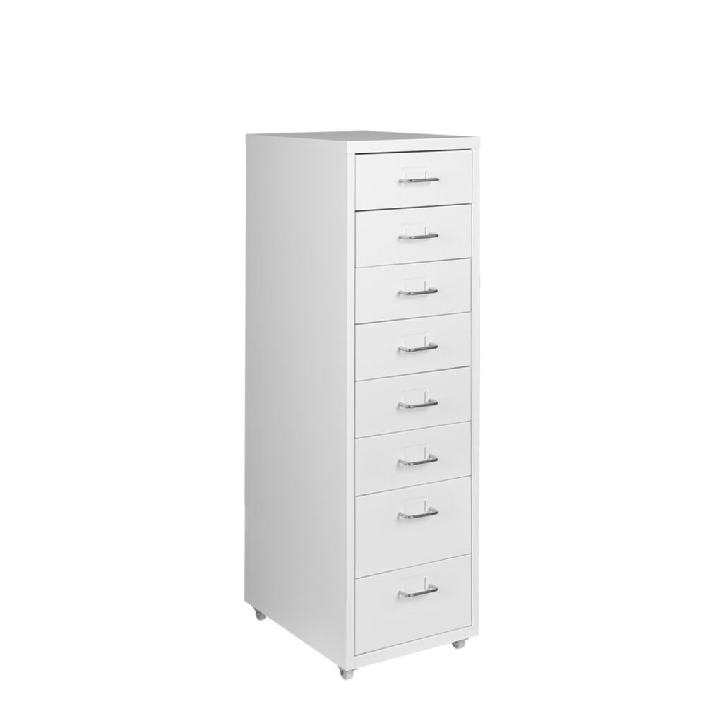 Aplusliving-Office Cabinet 8 Drawer Drawers White
