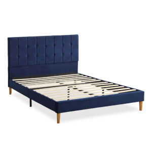 Aplusliving-Bed Frame Queen Size Mattress Blue